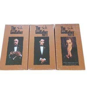 The Godfather Trilogy VHS Vintage Full 6‎ Tape Set Part 1-3